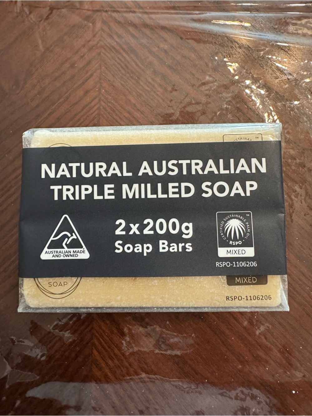 Natural Australian Triple Milled Soap Bars – Cream (2 x 200g)